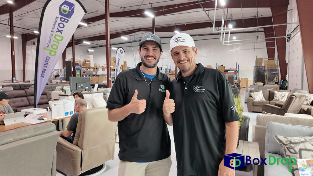Sean Hakes (left, owner of Dream Home Innovations) with Carl Loy (right, owner of DropBox Castle Rock)
